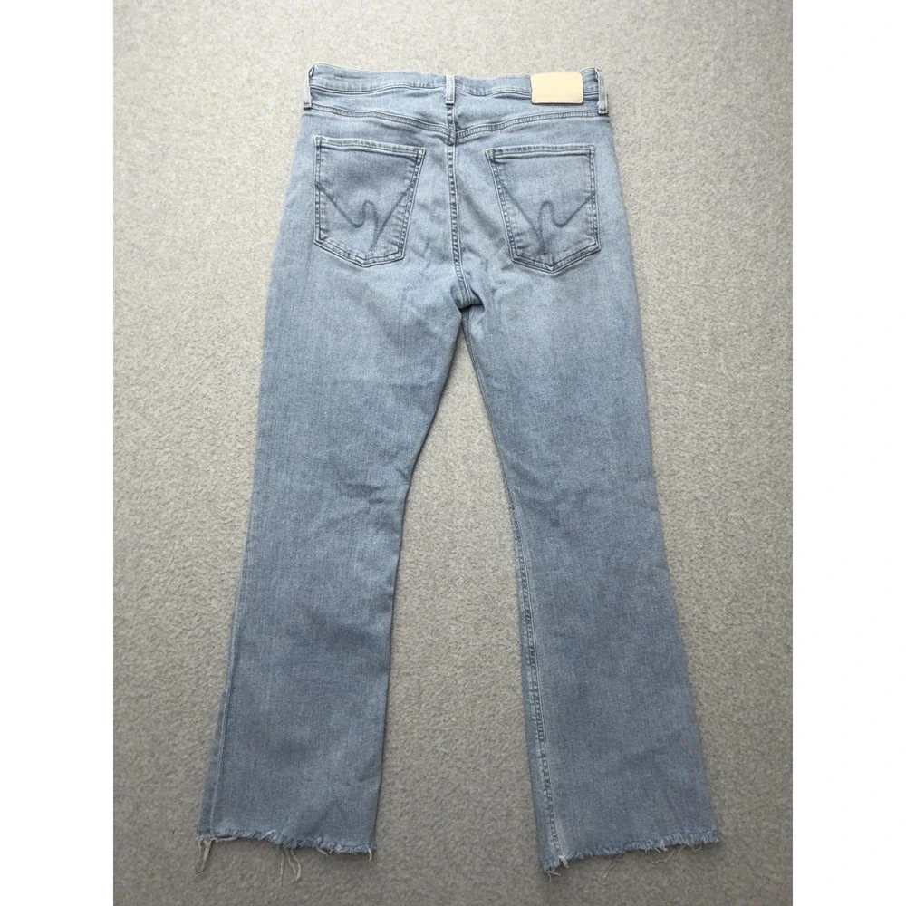 Citizens Of Humanity Isola Jeans Womens 31 Blue Mid Rise Stretch Bootcut Raw Hem - Picture 10 of 14